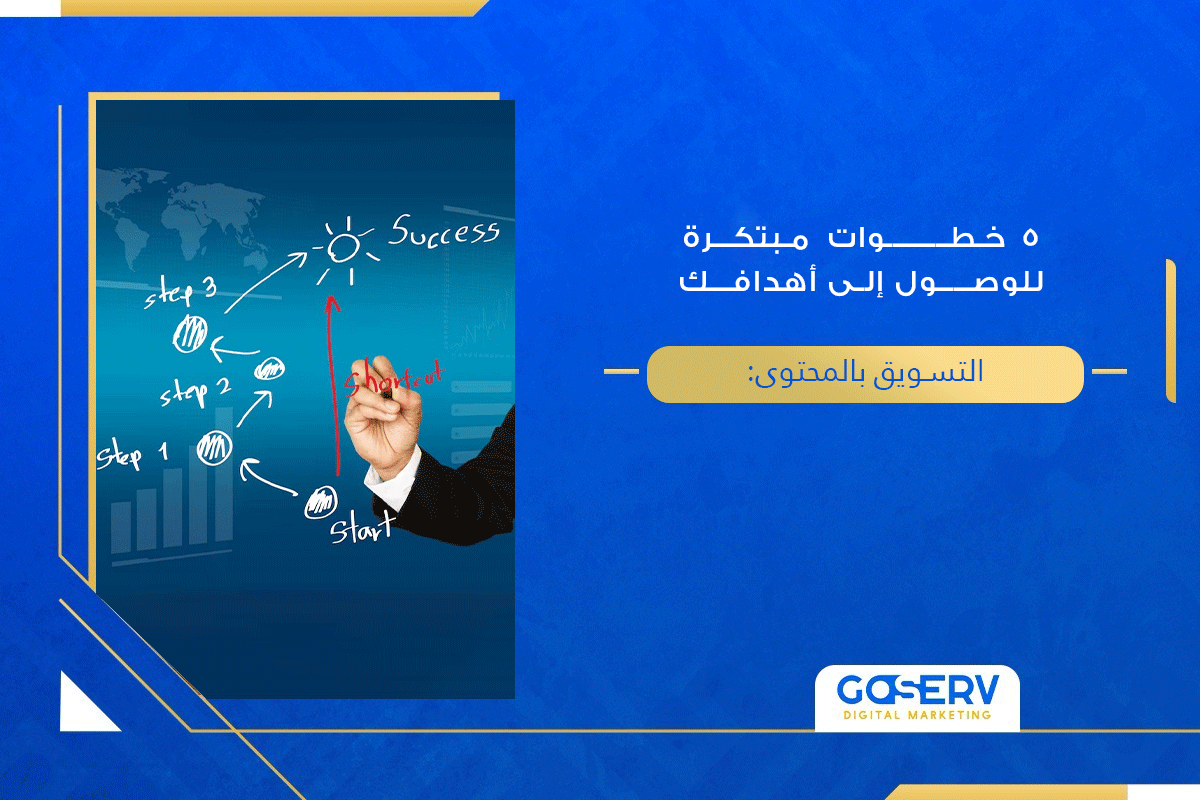 التسويق بالمحتوى: 5 خطوات مبتكرة للوصول إلى أهدافك